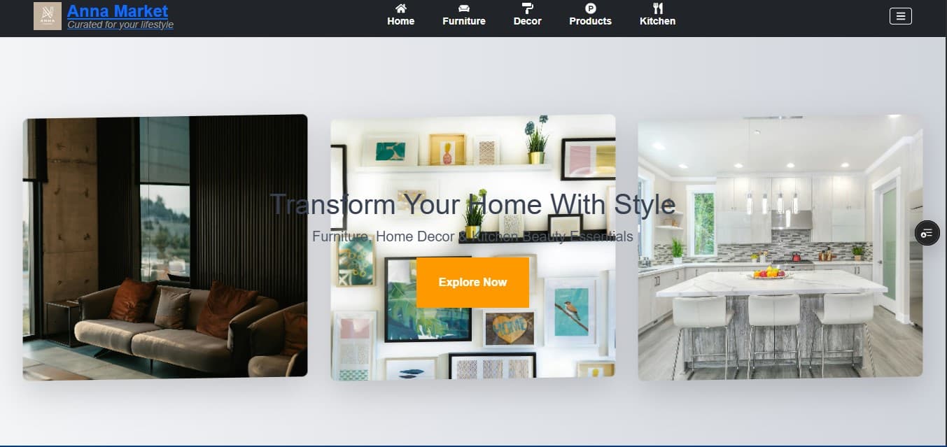 Anna Market homepage