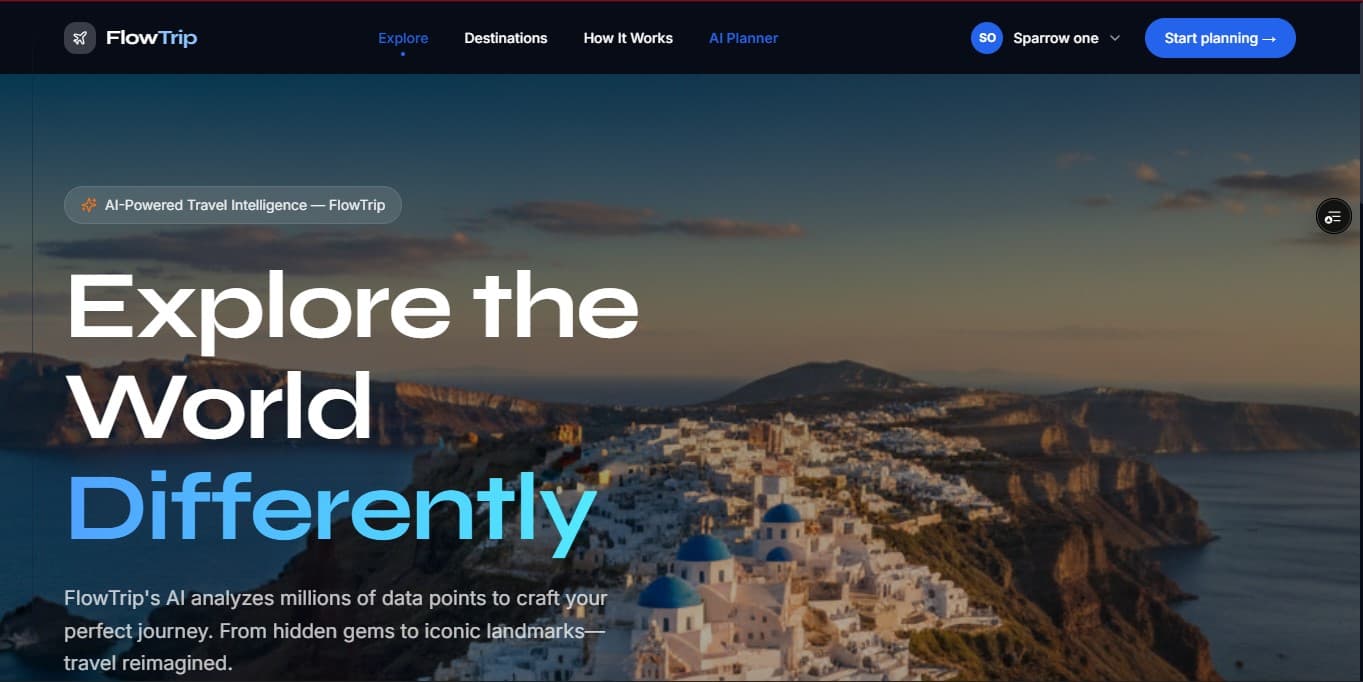 FlowTrip — Elite Travel Experience homepage